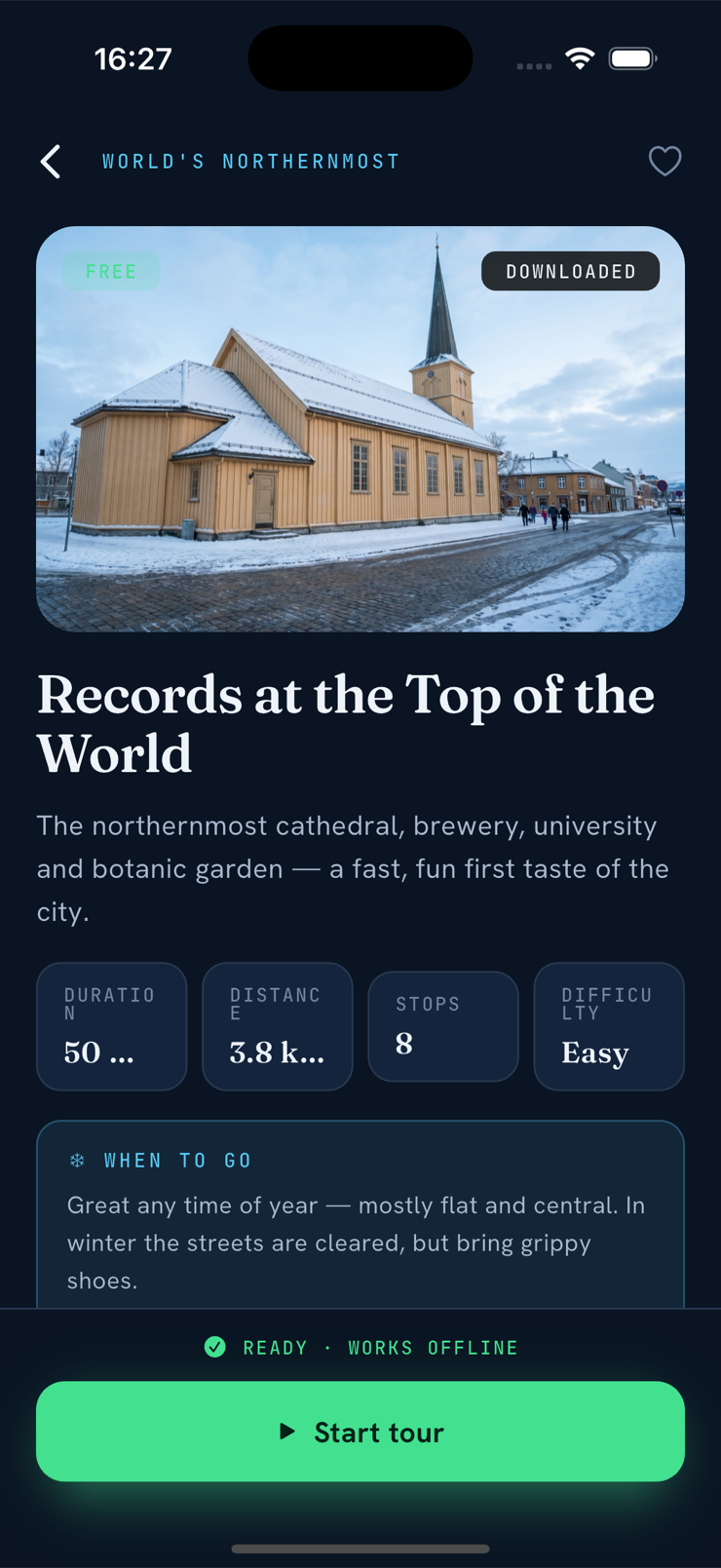 Tour detail — Records at the Top of the World